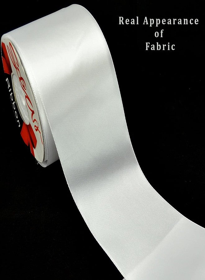 Style Secrets وشاح عيد الميلاد السادس من الساتان الأبيض بحواف منسوجة من ستايل سيكرتس، مقاس 3 بوصات، مثالي للأميرات الجميلات والفتيات اللواتي يبلغن من العمر 6 سنوات - Image 4